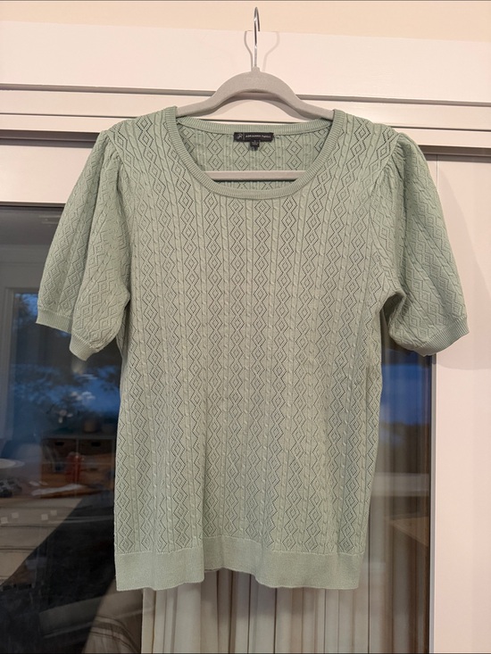 Adrianna Papell Tops - Adrianna Papell Sage Green Short-Sleeve Knit Top